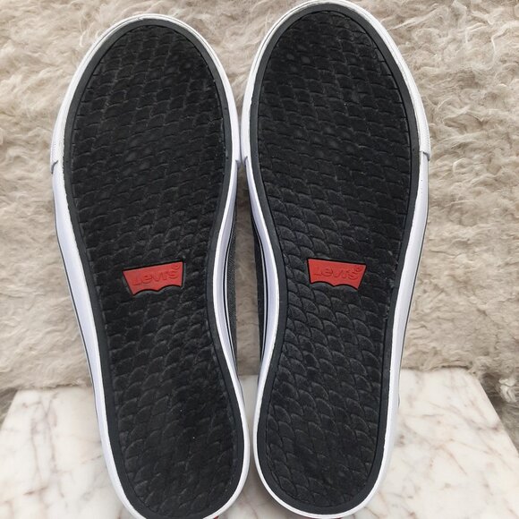 Levi’s 517341A48 Man's Black Charcoal Canvas Athletic Skater Shoes US 9 - Picture 4 of 7